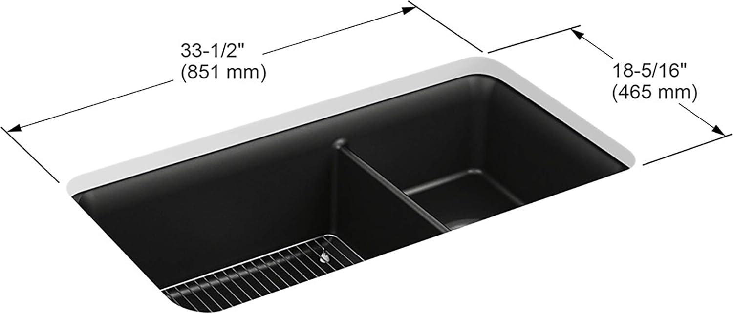 Cairn® 34" L x 18" W Double Basin Undermount with Accessories
