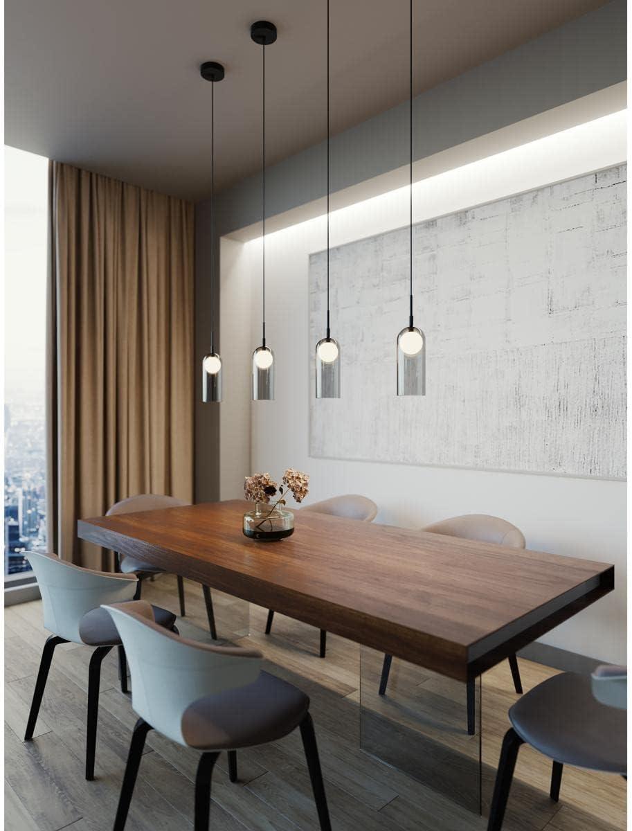 AFX Kiran 4" LED Pendant Light - Black - 3000K - 4"Dia x 14"H