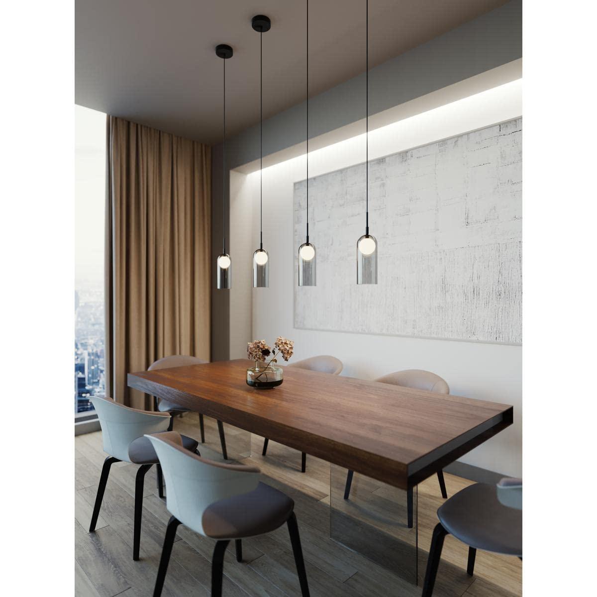 AFX Kiran 4" LED Pendant Light - Black - 3000K - 4"Dia x 14"H