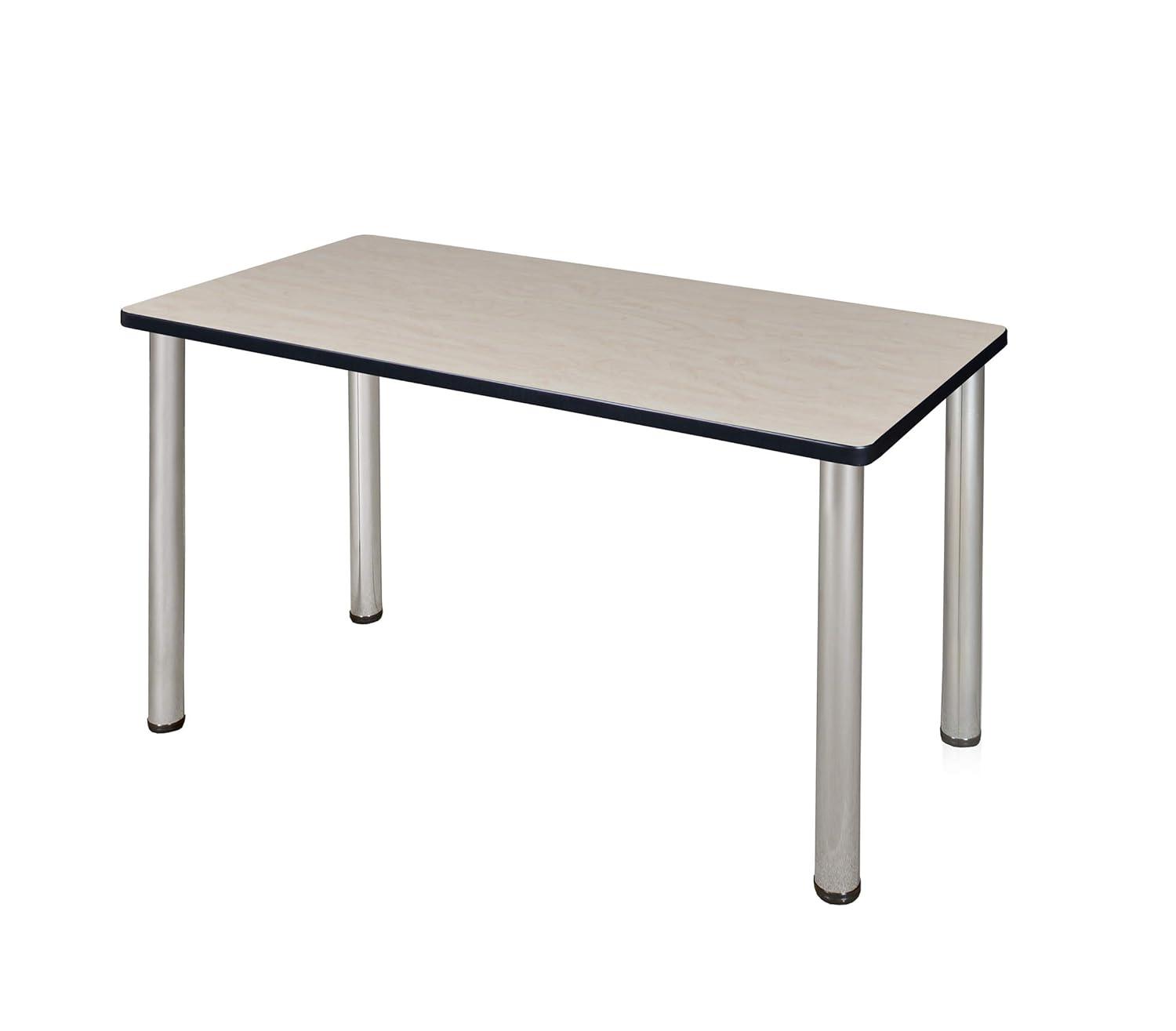 Regency  42 X 24 In. Kee Training Table - Maple & Chrome Post Legs