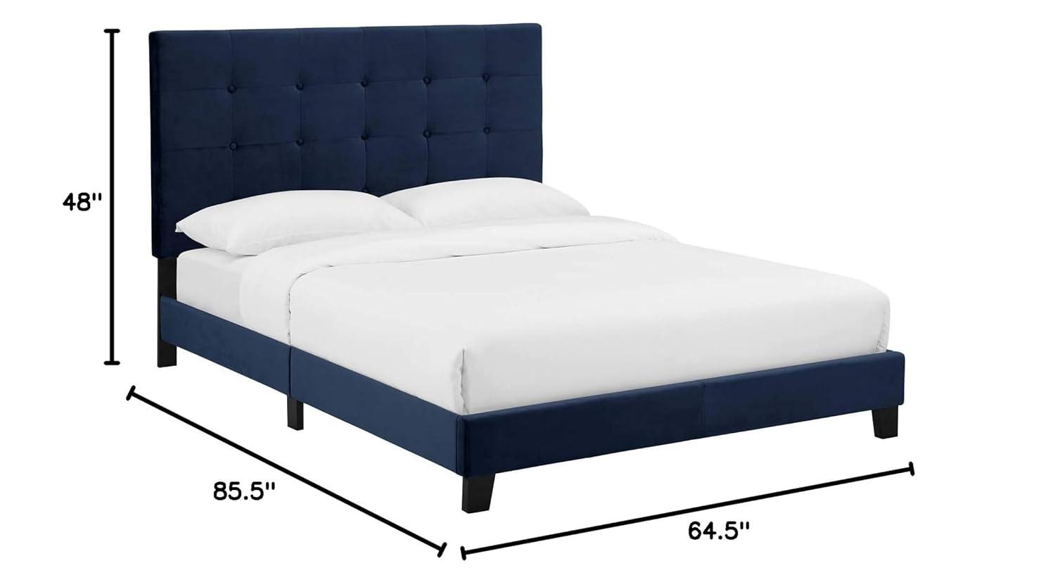 Modway Melanie Tufted Button Upholstered Performance Velvet Platform Bed