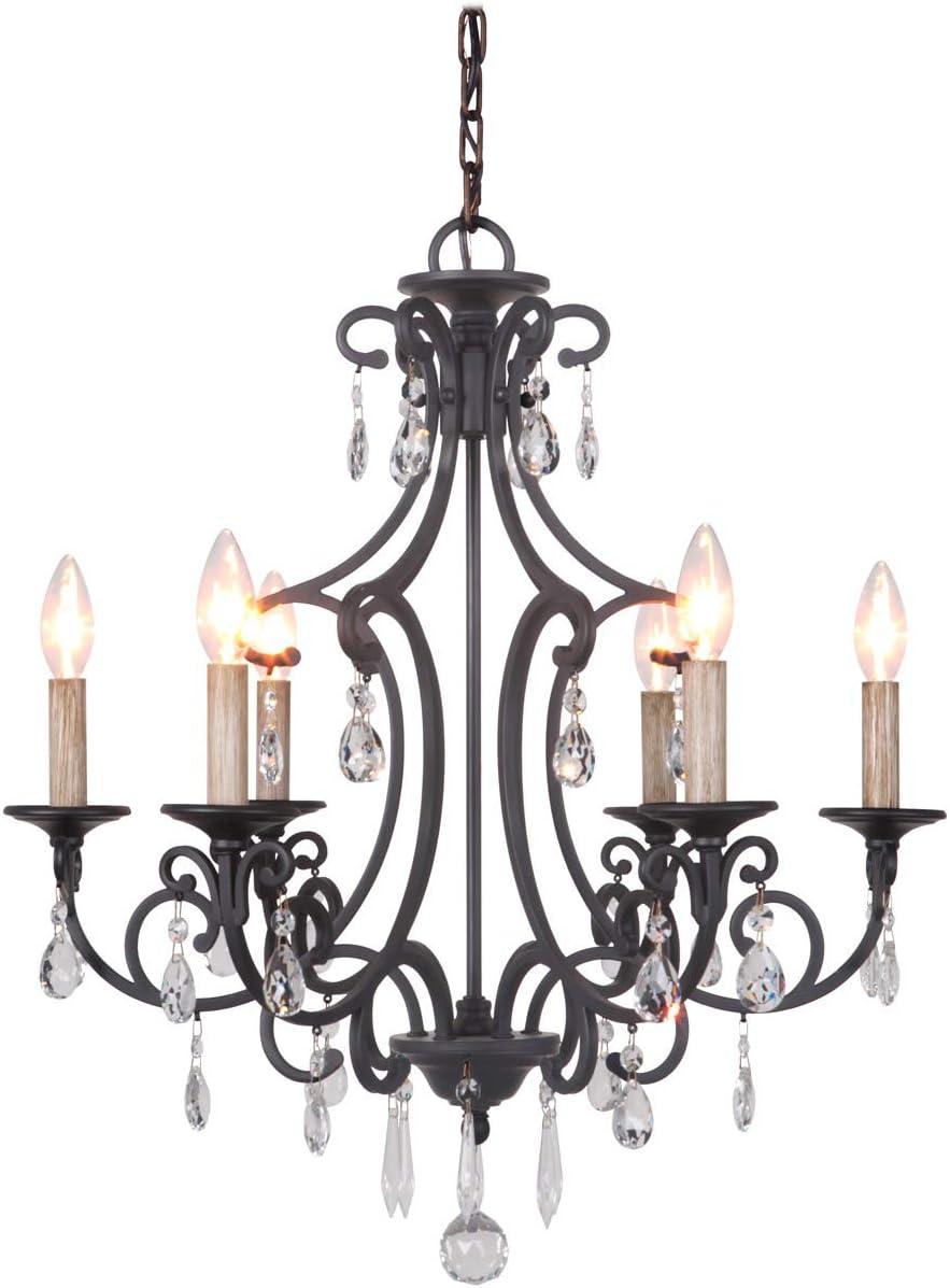 38926-MBK-Craftmade Lighting-Bentley - Six Light Chandelier     -Traditional Installation