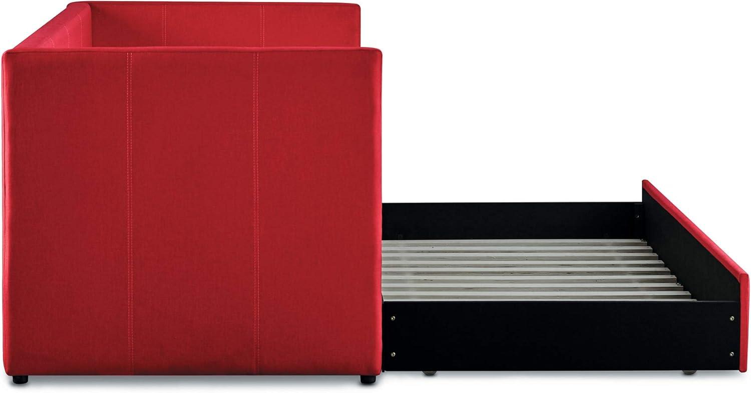 Homelegance Dufort Tuxedo Daybed with Trundle, Twin, Red