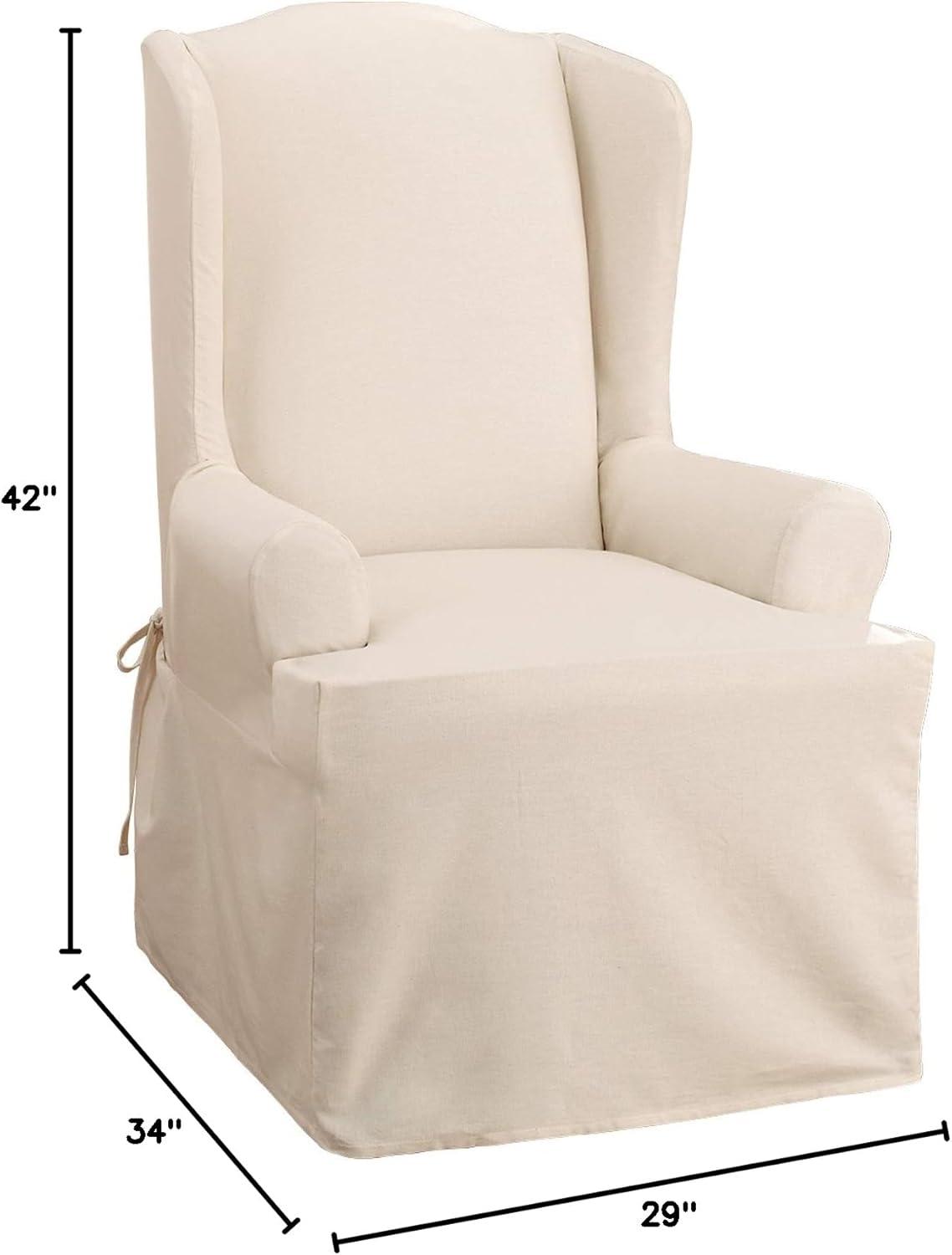 Duck Wing Chair Slipcover Natural - Sure Fit