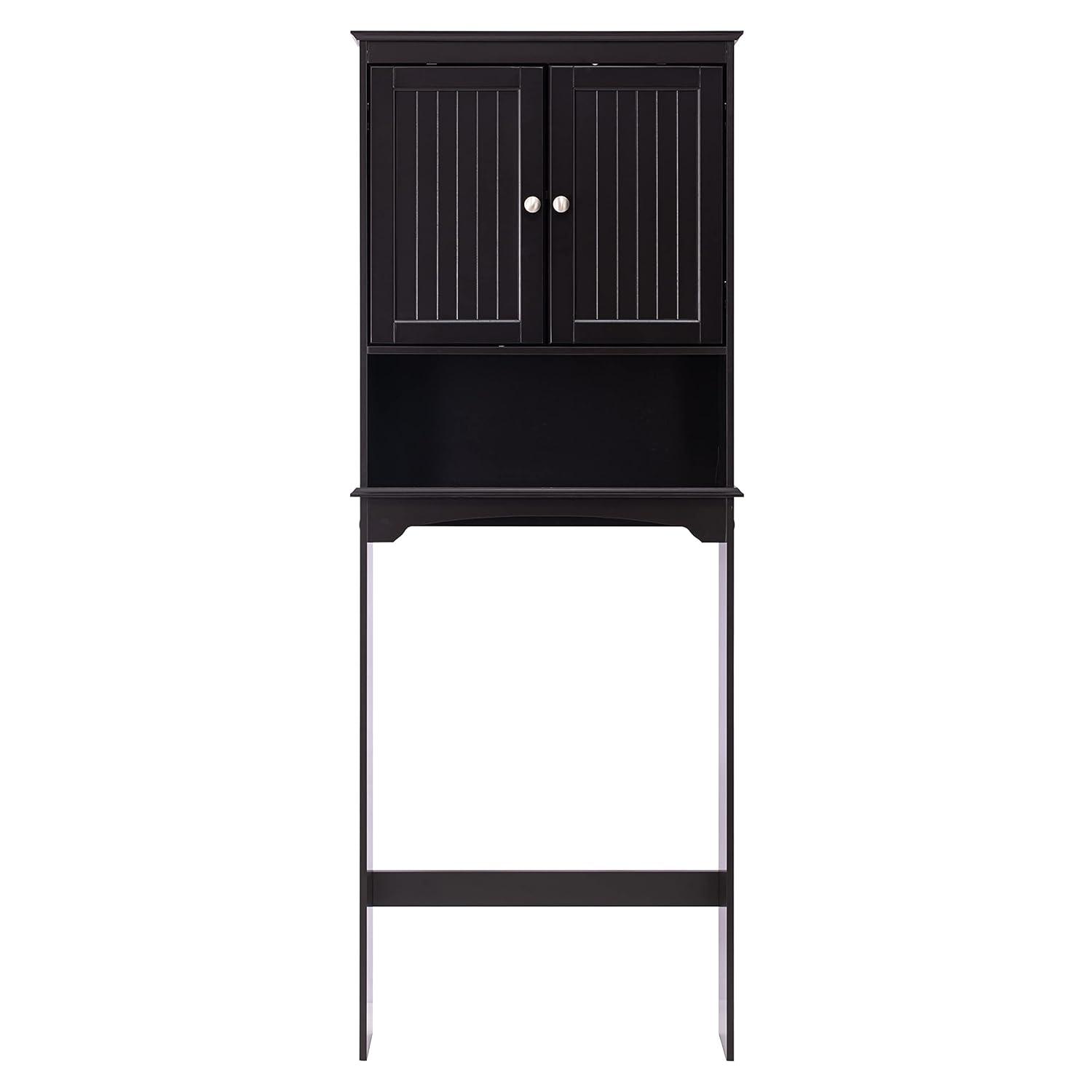 Spirich Home Bathroom Shelf Over-The-Toilet, Bathroom SpaceSaver, Bathroom Storage Cabinet Organizer, Espresso