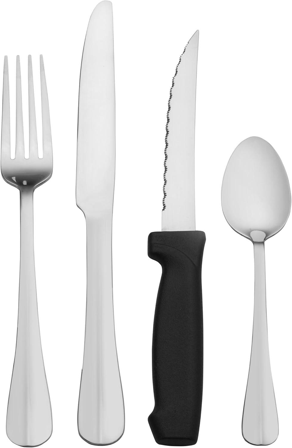 Pfaltzgraff Simplicity 16-Piece 18.0 Flatware Set, Service for 4 with Steak Knives