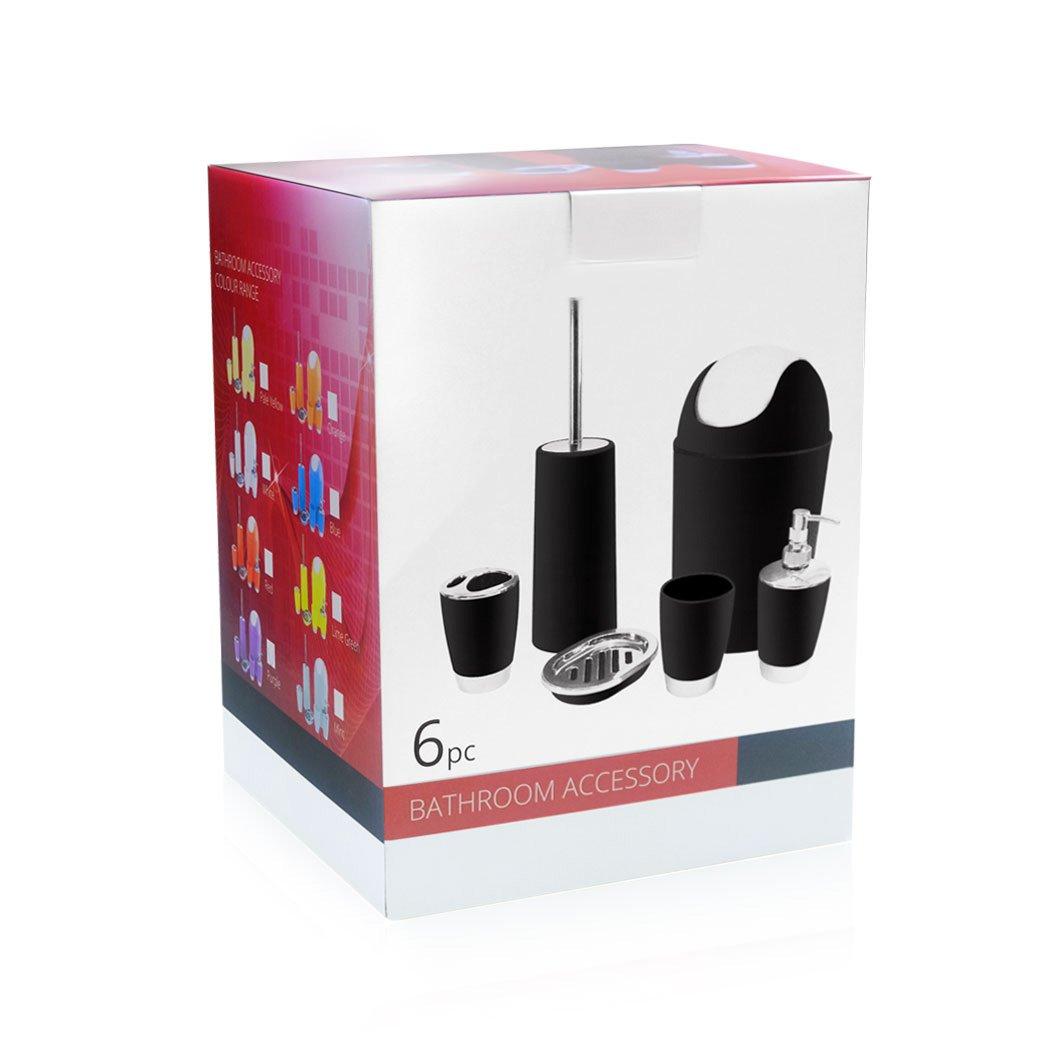 6 Pieces Bathroom Accessories Sets, Bathroom Set Ensemble Bathroom Toothbrush Holder Set