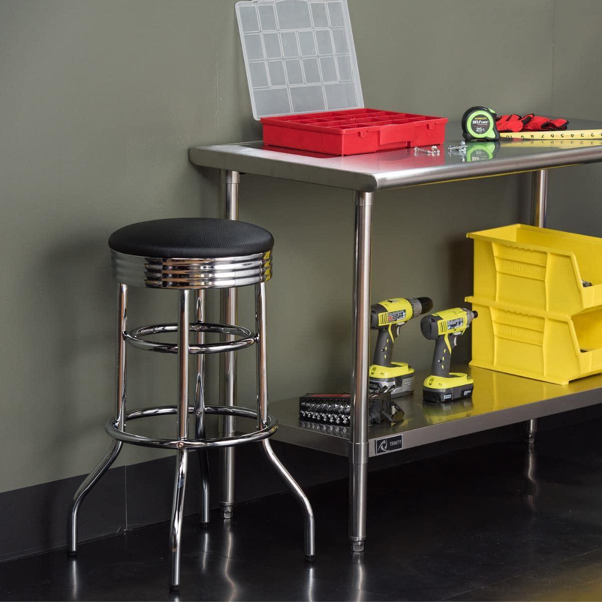 Trinity  30" Swivel Stool, Chrome