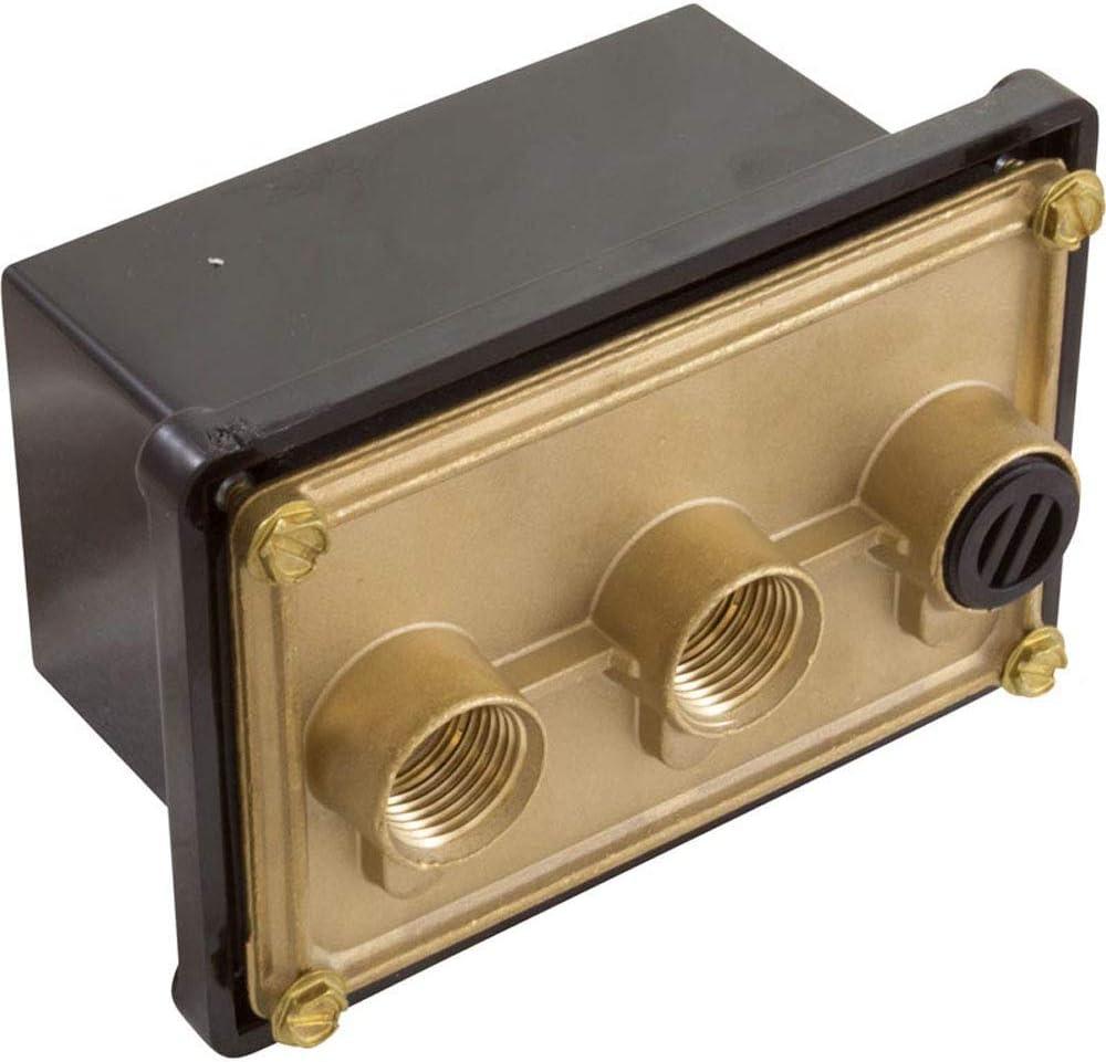 Pentair Junction Box Lexan 3 1-2in. Ports Black 78310500