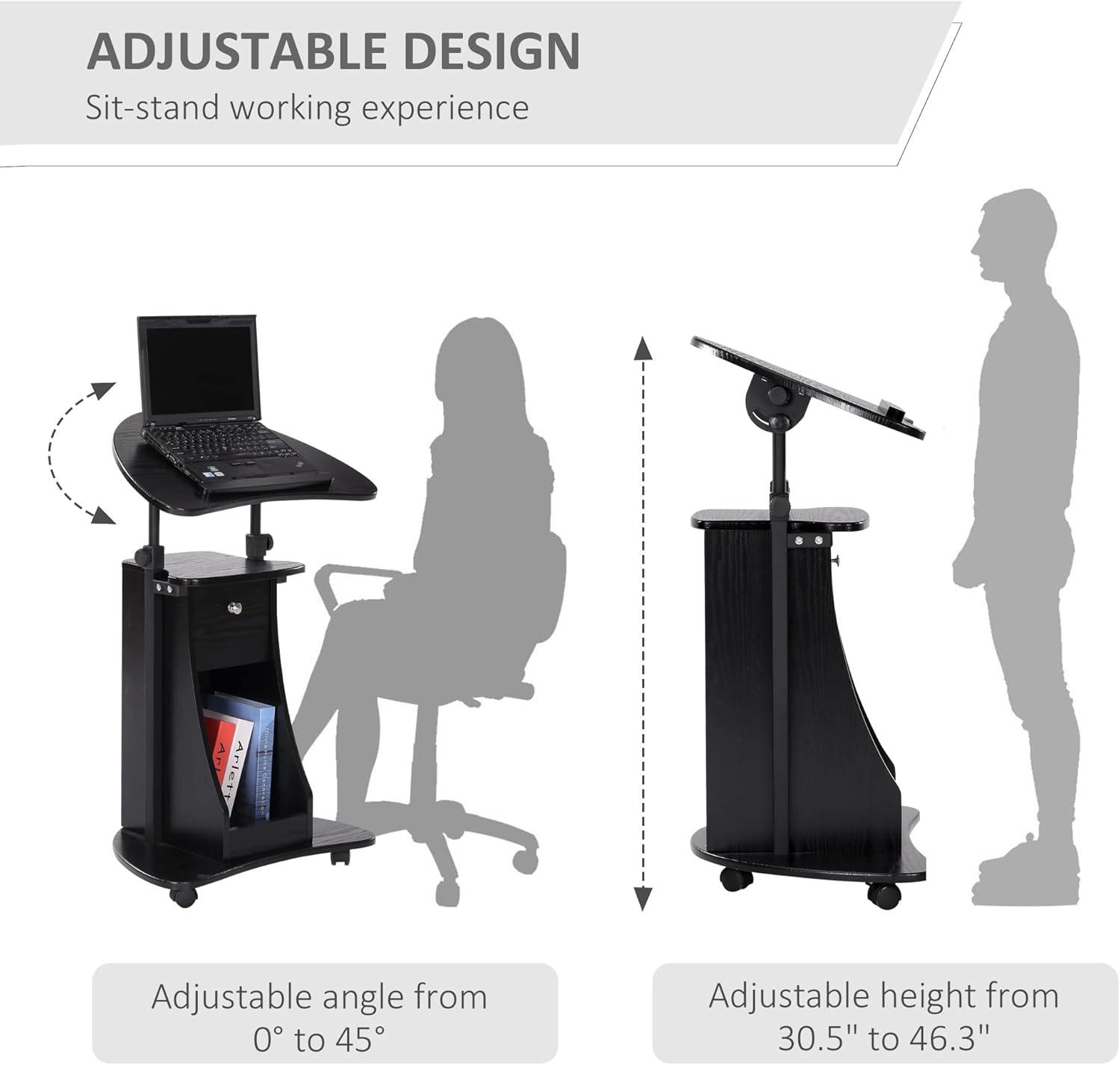 16CPD009-D3002_wfv 26'' H x 15.75'' W Laptop/Tablet Storage Cart with Wheels