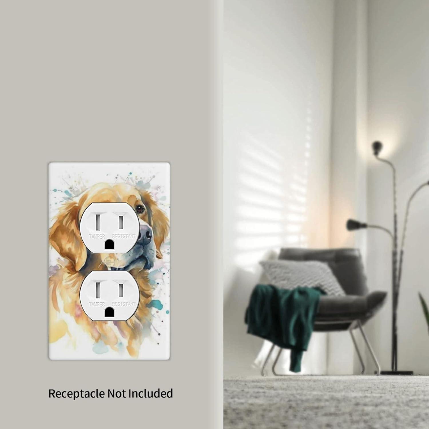 ZICANCN Outlet Covers Wall Plate, Sunflowers Nature Beige Background Light Switch Cover Decorative, Duplex Toggle Combo 1-Gang