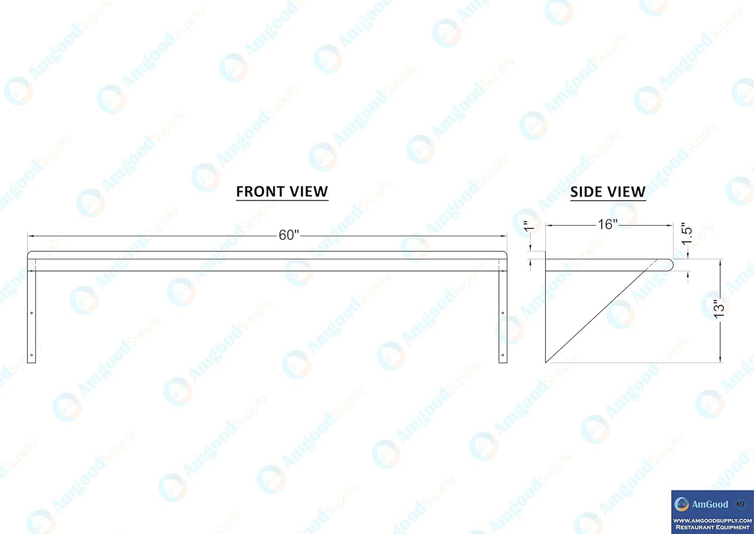 Utility Metal Wall Shelf.