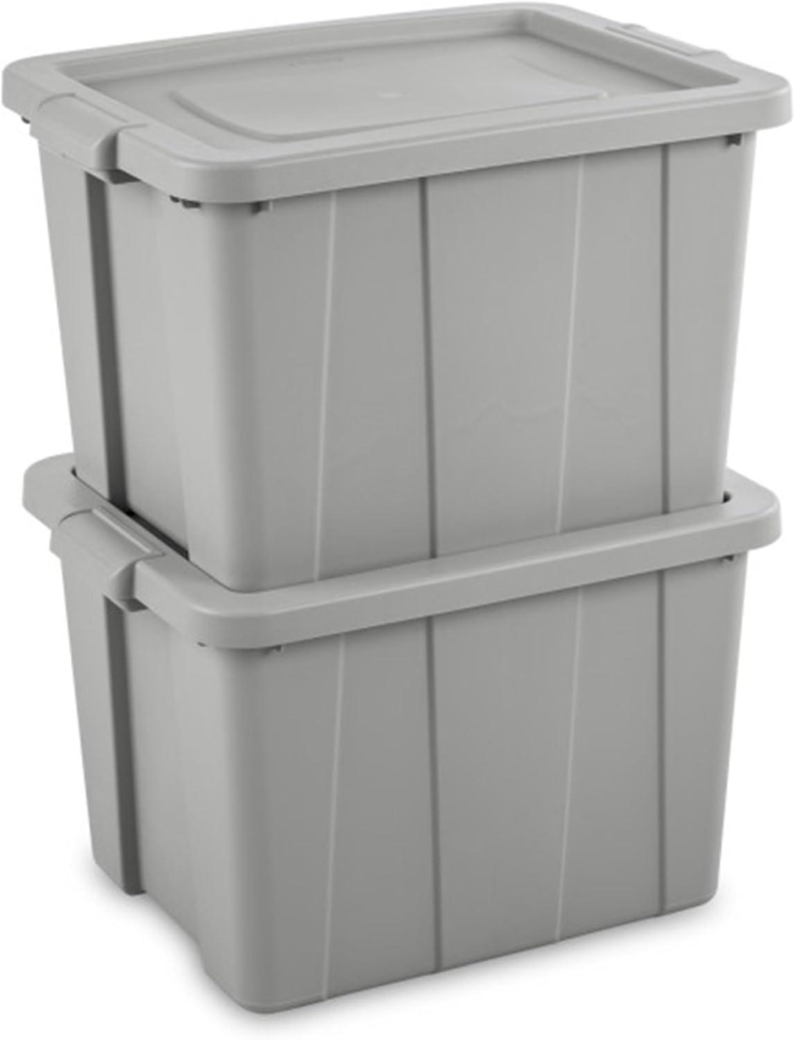 Sterilite Tuff1 18 Gallon Plastic Storage Tote Container Bin w/ Lid (12 Pack)