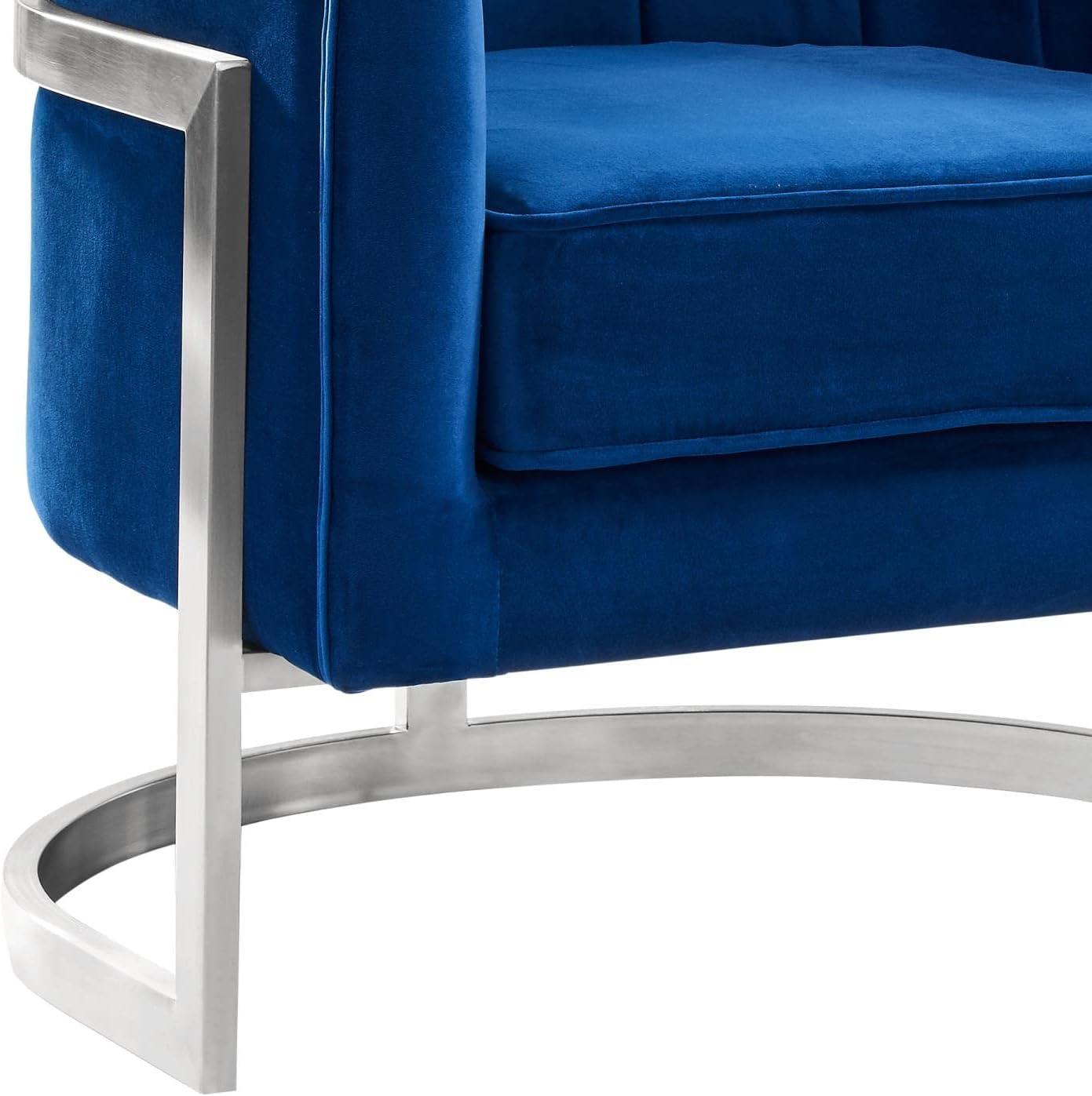 Armen Living Kamila Accent Chair, Medium, Blue