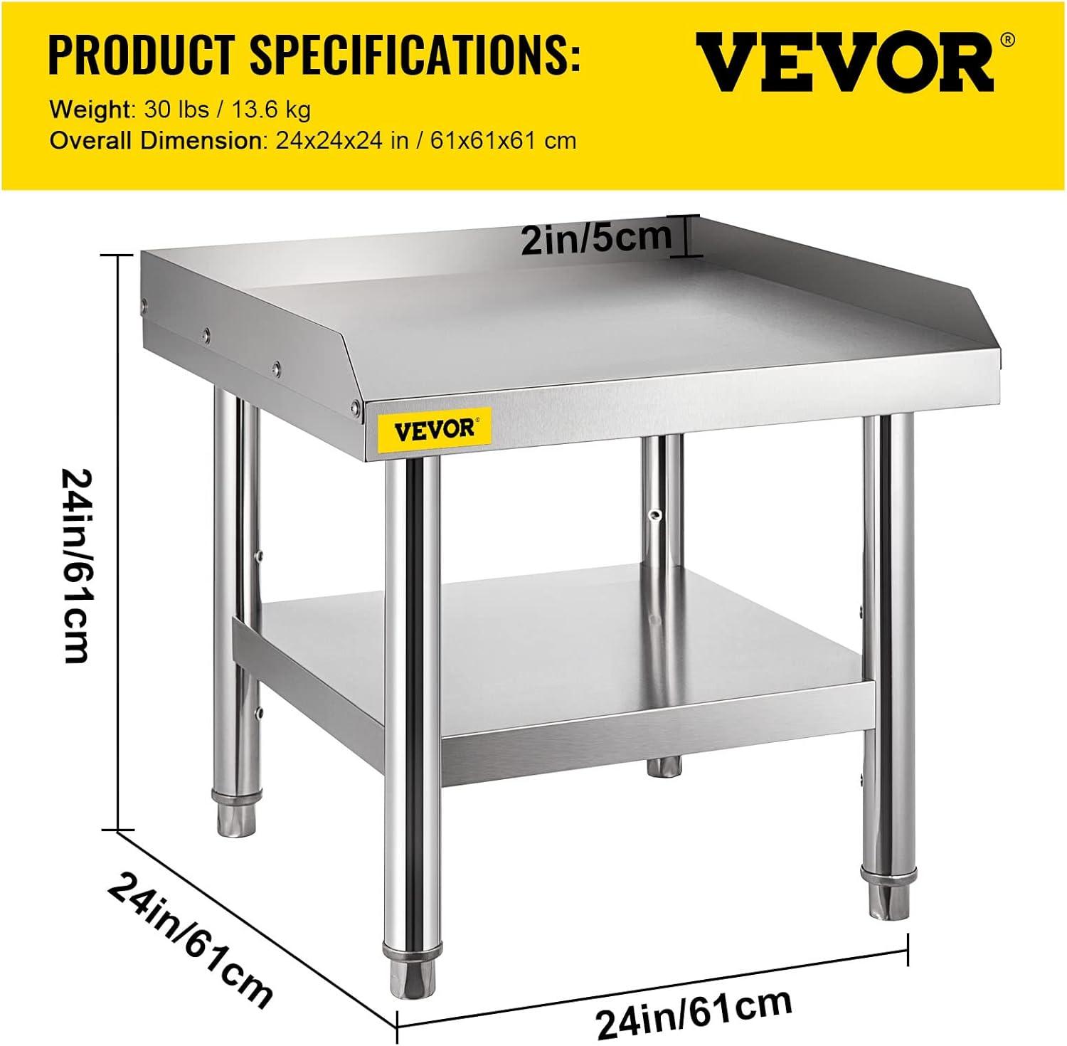 VEVOR VEVOR Stainless Steel 24'' H Work Table