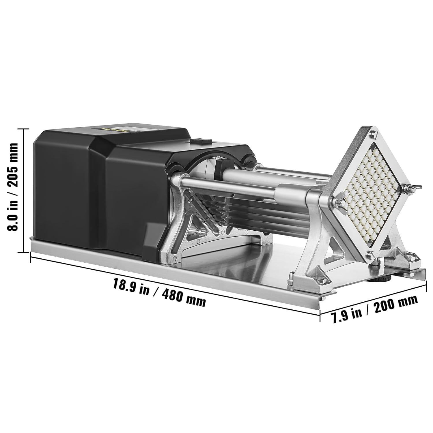 Vevor Electric French Fry Cutter with 6mm 9mm 13mm and 8-Wedge Blade Potato Chip Cutter Machine 110V 40W Stainless Steel Electric Potato Cutter Horizontal : Home & Kitchen