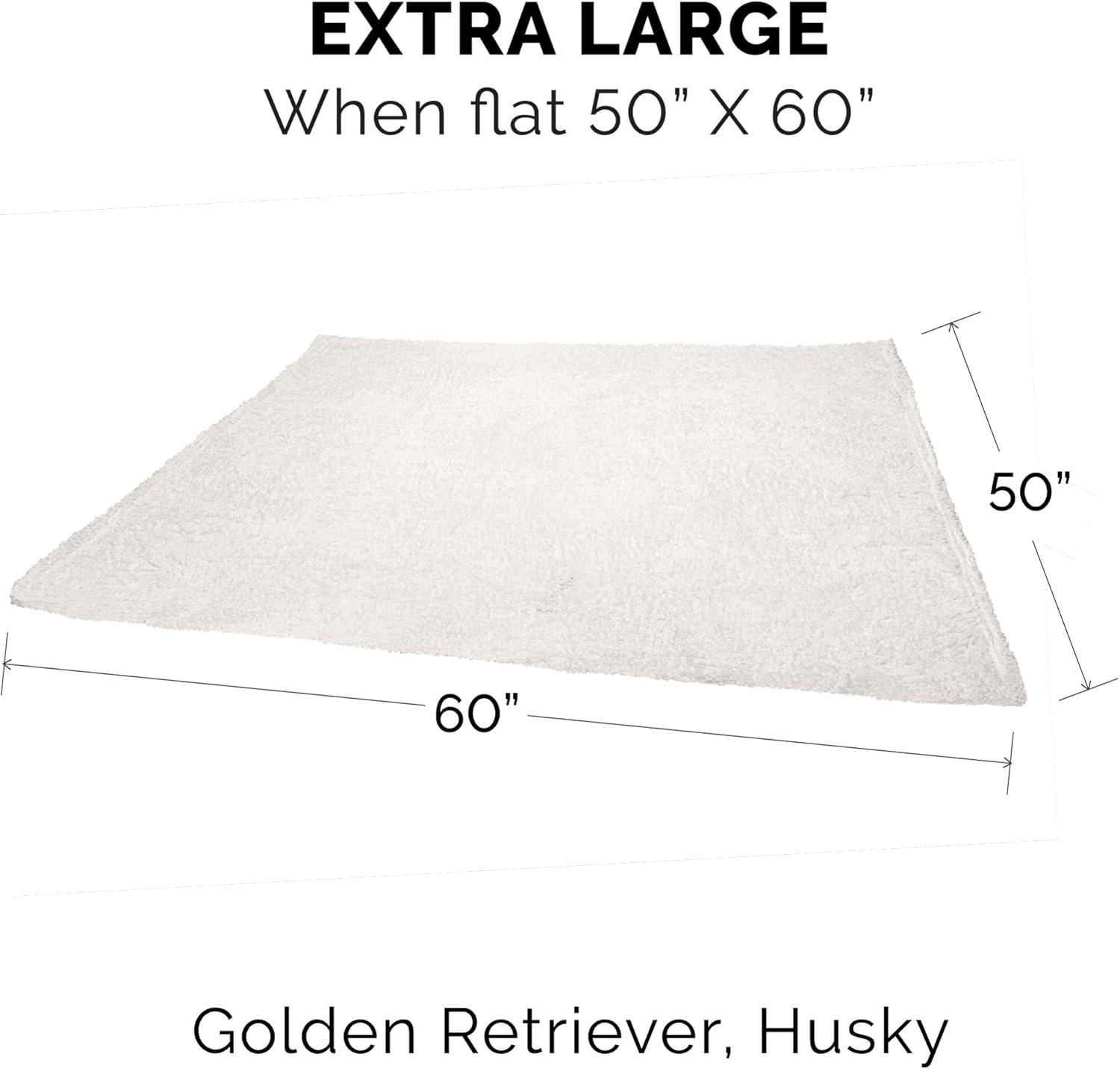 FurHaven Snuggly & Warm Soft-Edge Warming Waterproof Blanket