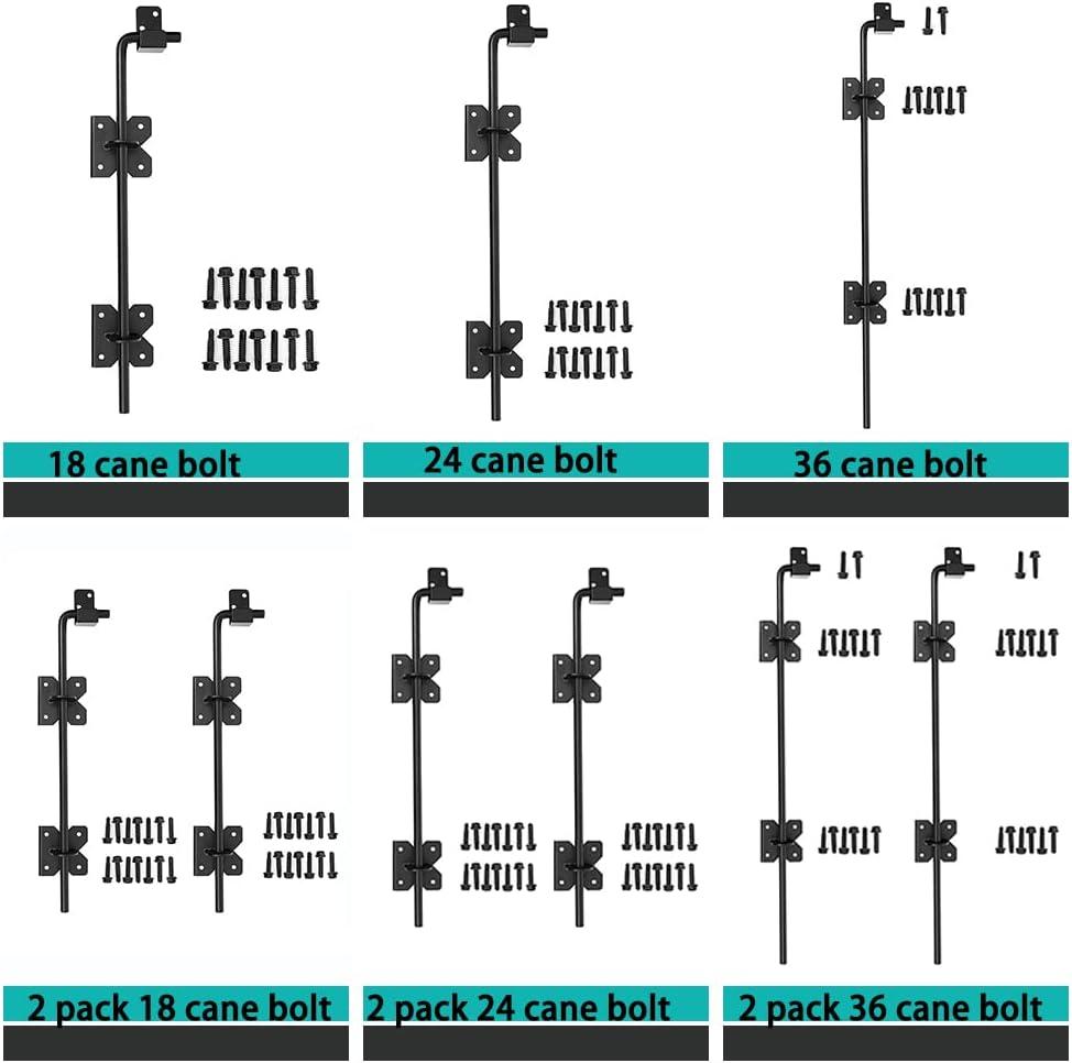 Cane Bolt Drop Rod Gate Drop Pin 36in Heavy Duty Steel-2 Pack