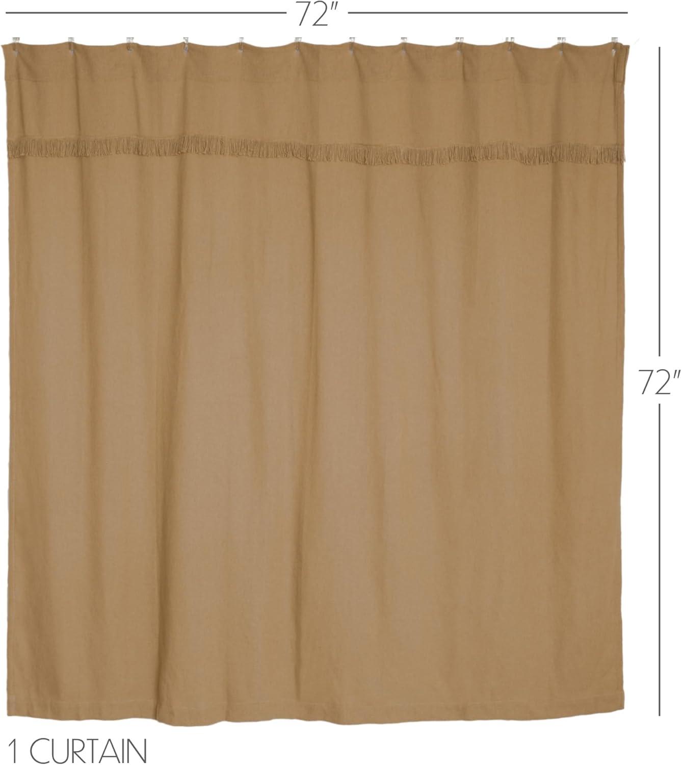 Burlap Natural Shower Curtain 72x72