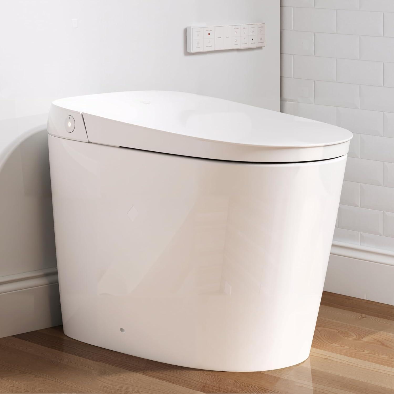 White High Efficiency One-Piece Smart Toilet with Bidet