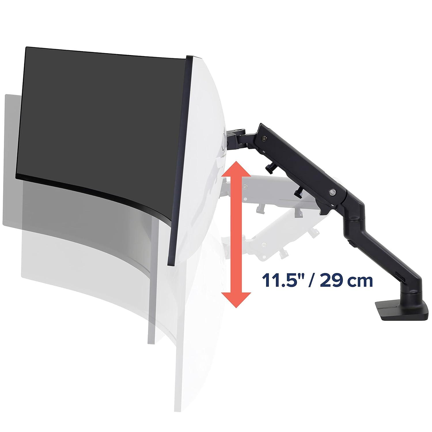 Ergotron HX Ultrawide Monitor Arm Desk Mount Screens 20-42 lbs Matte Black