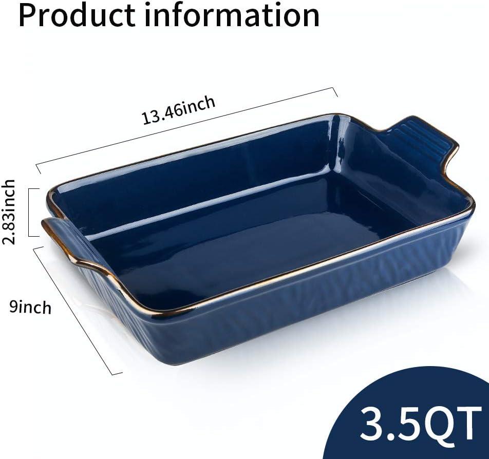 Aegean Blue Ceramic 9x13 Rectangular Baking Dish