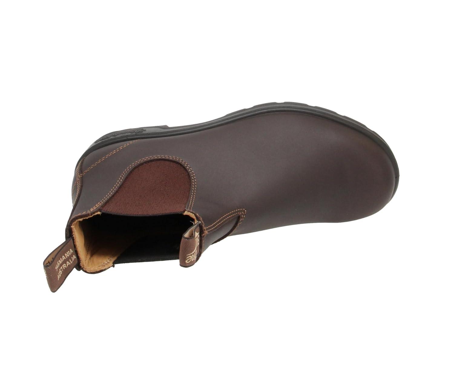 Blundstone 550 Unisex Chelsea Boots, Premium Water Resistant Leather with a Cushioned Midsole and Elastic Side For Men and Women, Walnut Brown 10 AU