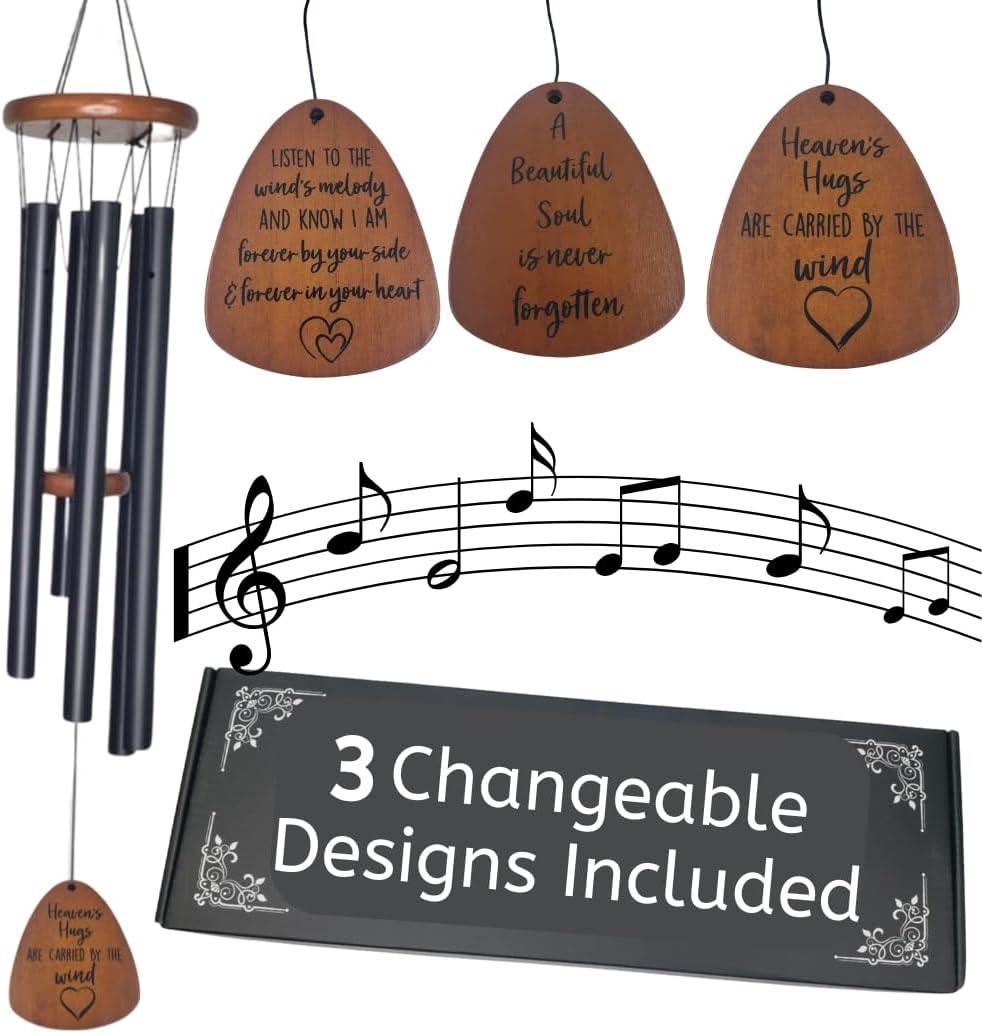 Sympathy Gifts for Loss of Loved One 32" Memorial Wind Chimes for Loss of Loved One Bereavement Condolence Gifts Sympathy Windchimes Memory Wind Chime with Memorial Card