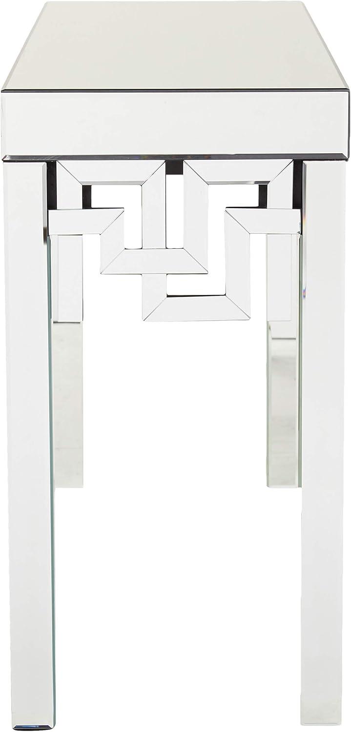 Meridian Furniture Aria Mirrored Geometric Designed Console Table