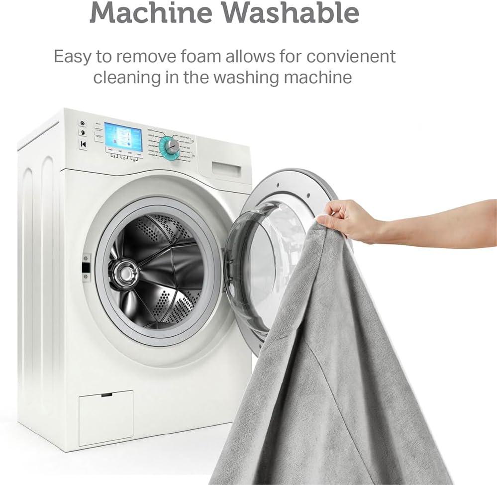 Friends Forever Orthopedic Dog Bed for Medium Dogs, Waterproof Memory Foam Dog Sofa Bed M with Removable Washable Cover, Ally Grey, 28x23x6.5