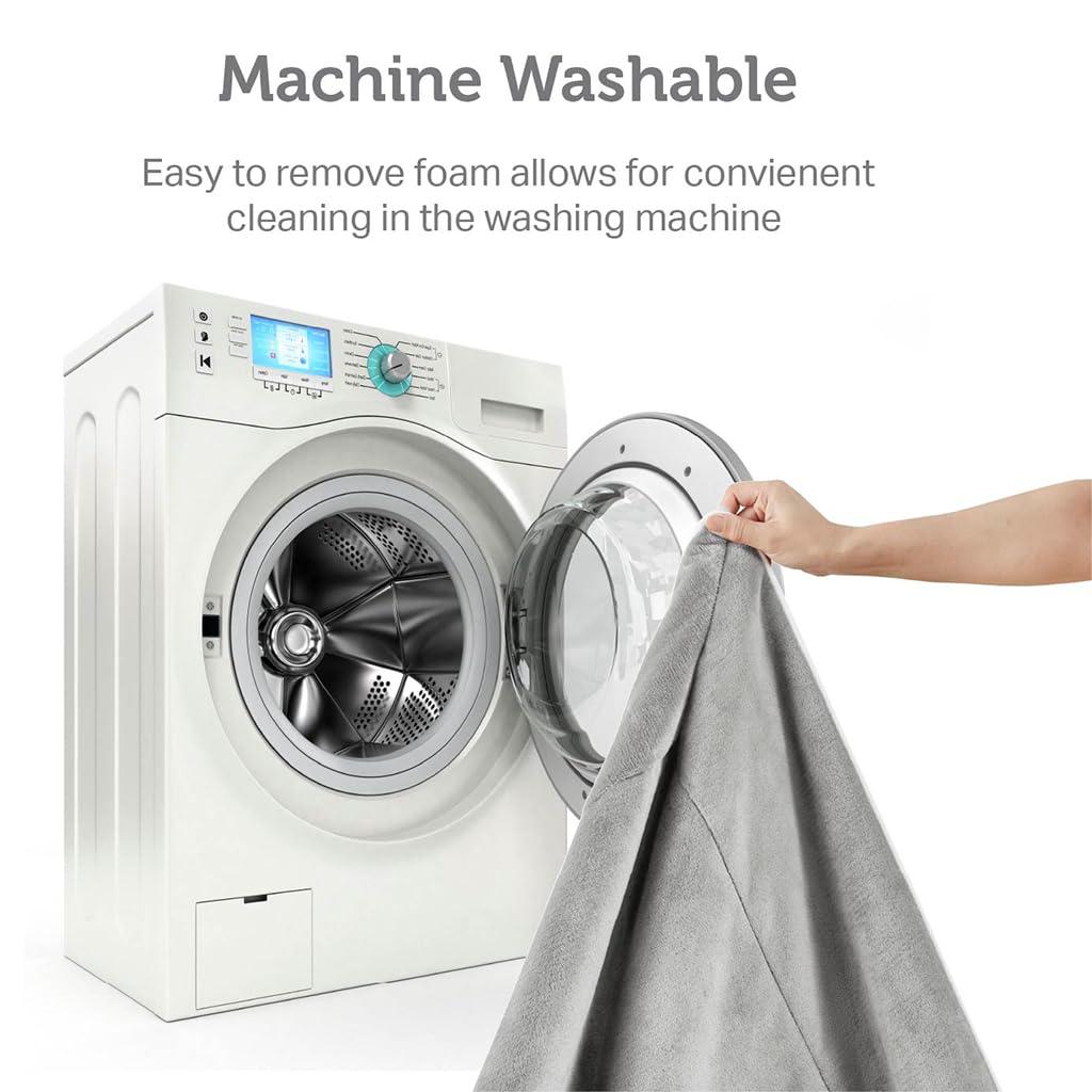 Friends Forever Orthopedic Dog Bed for Medium Dogs, Waterproof Memory Foam Dog Sofa Bed M with Removable Washable Cover, Ally Grey, 28x23x6.5