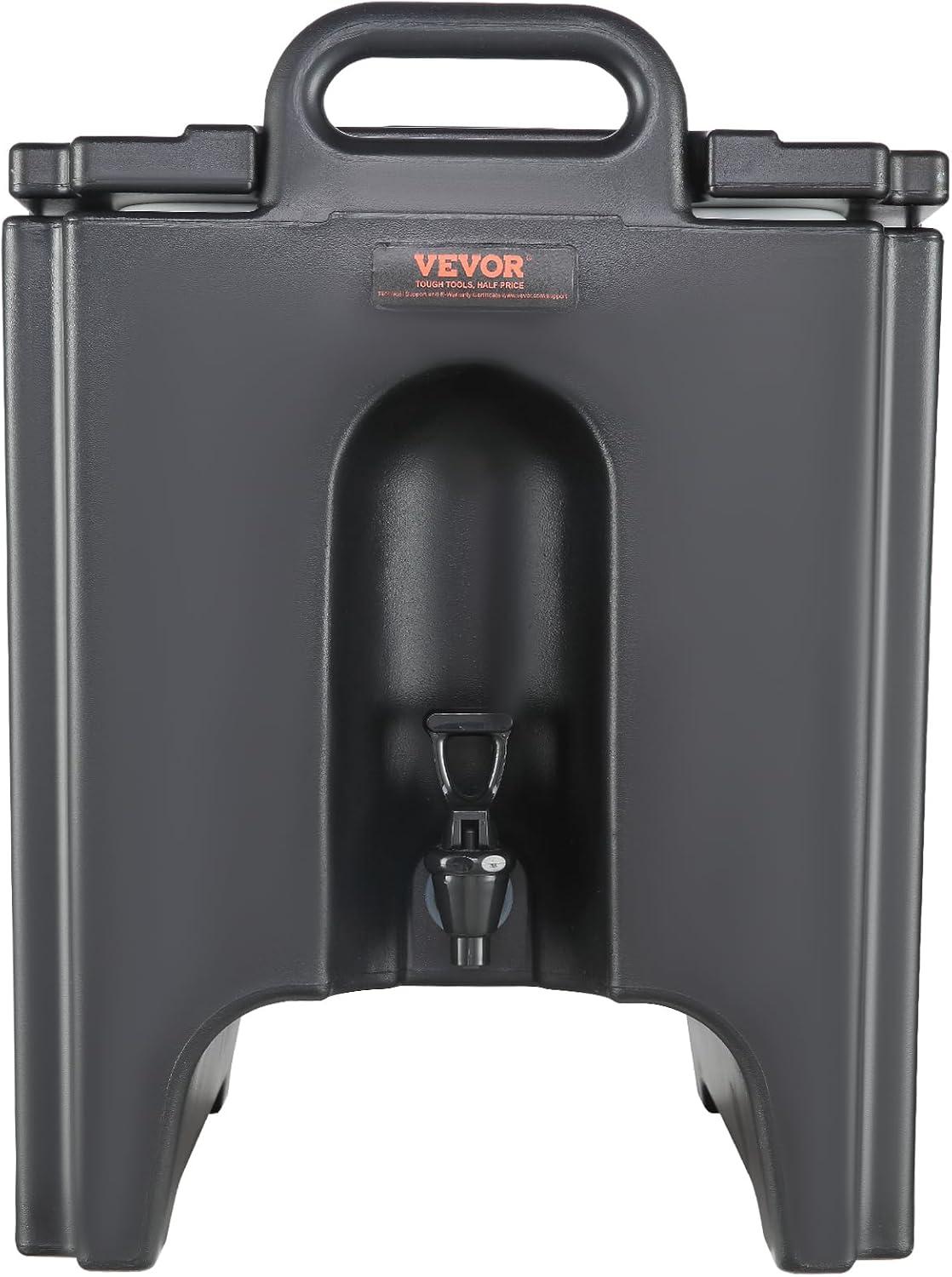 VEVOR Insulated Beverage Dispenser, 10 Gallon, Food-grade LL9450UP Hot and Cold Beverage Server, Thermal Drink Dispenser Cooler with 1.18 in PU Layer Two-Stage Faucet Handle, for Restaurant Drink Shop