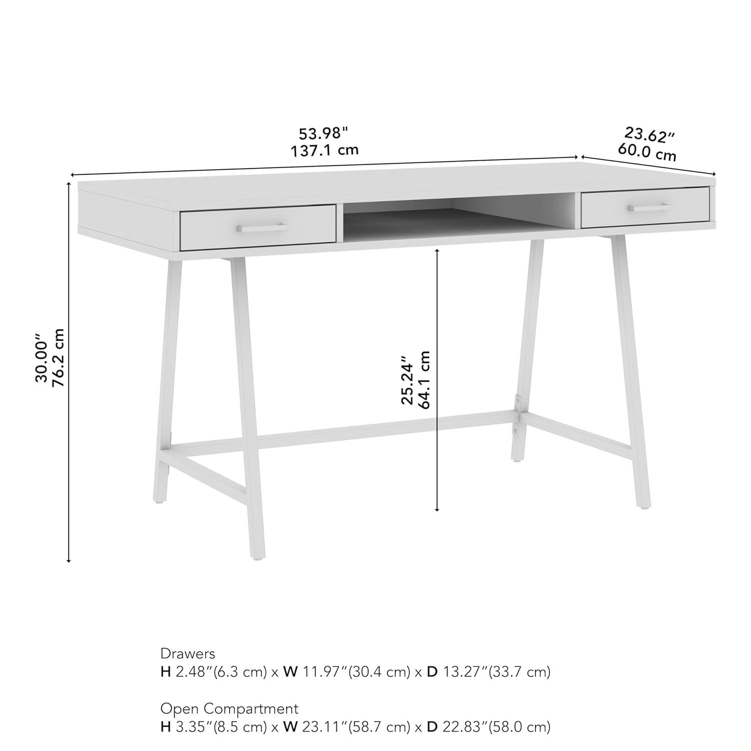 George Oliver Lachone Metal Base 54W Writing Desk