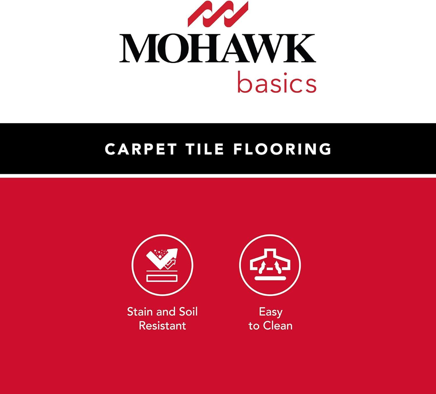 Mohawk Basics 24" x 24" PET Fiber Carpet Tiles (96 sqft per carton-24 Tiles)