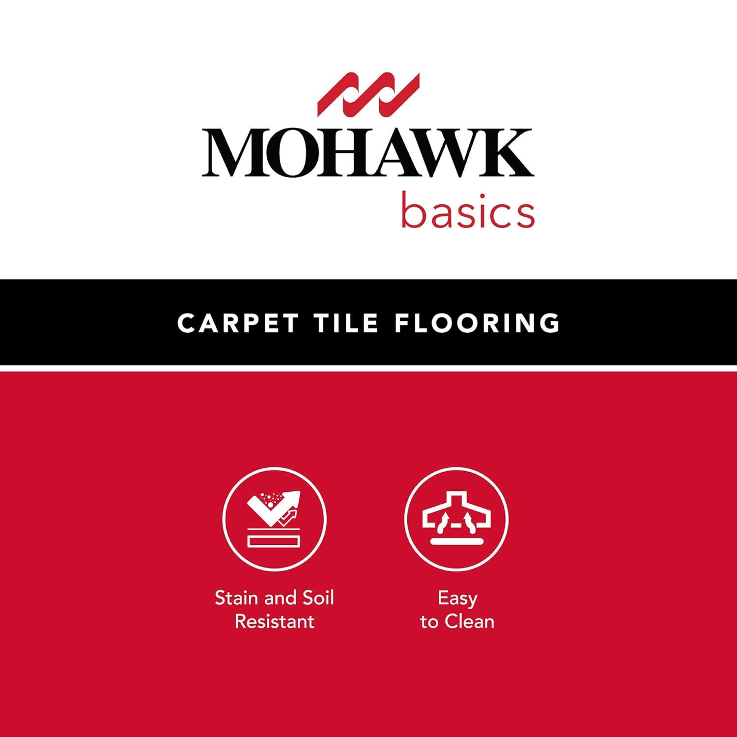 Mohawk Basics 24" x 24" Carpet Tile Sample with EnviroStrand™ PET Fiber in Neutral (1 piece)
