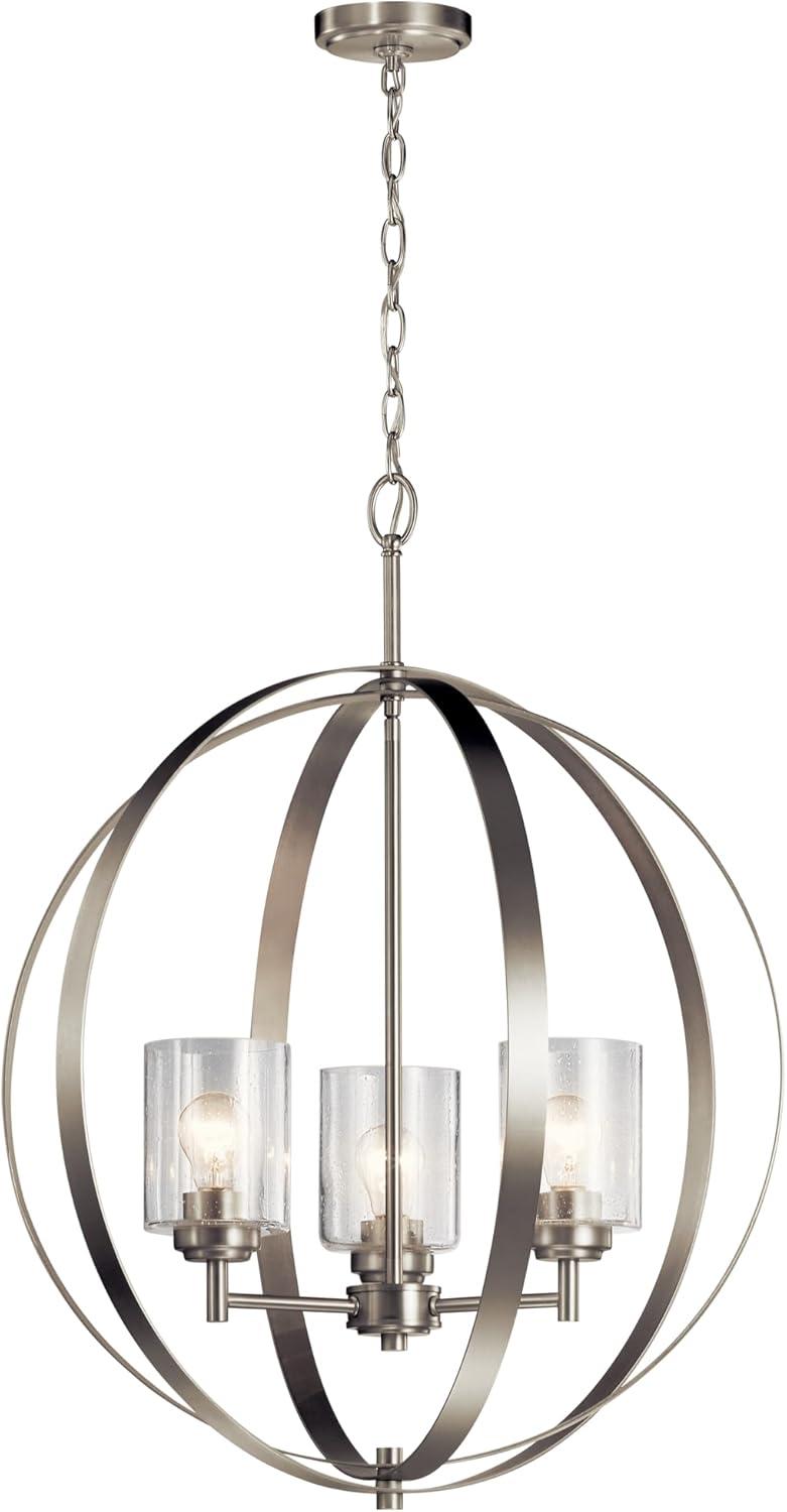 3 - Light Shaded Globe Chandelier