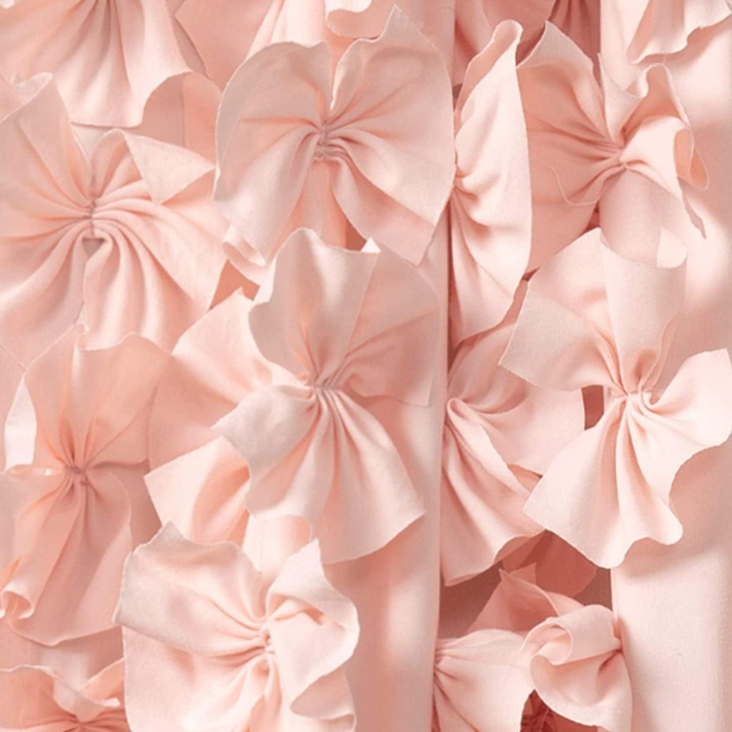 Lush Decor Riley Polyester Semi Sheer Curtain Single Panel