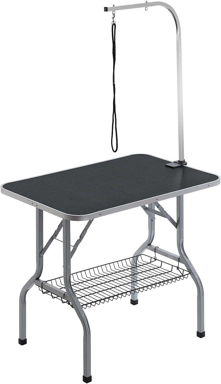 63'' H x 36'' W x 24'' D Metal Foldable Folding Grooming Table