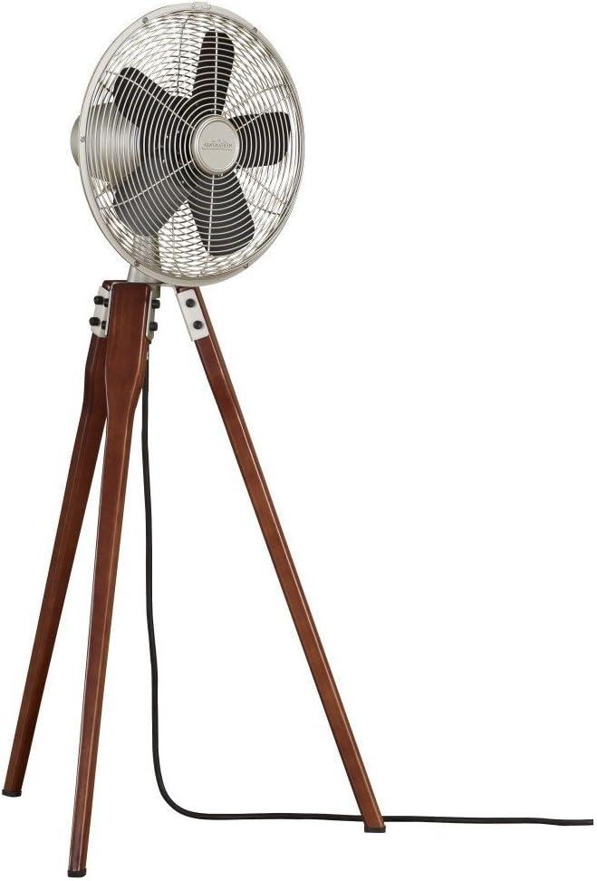 Arden Floor Fan, Satin Nickel