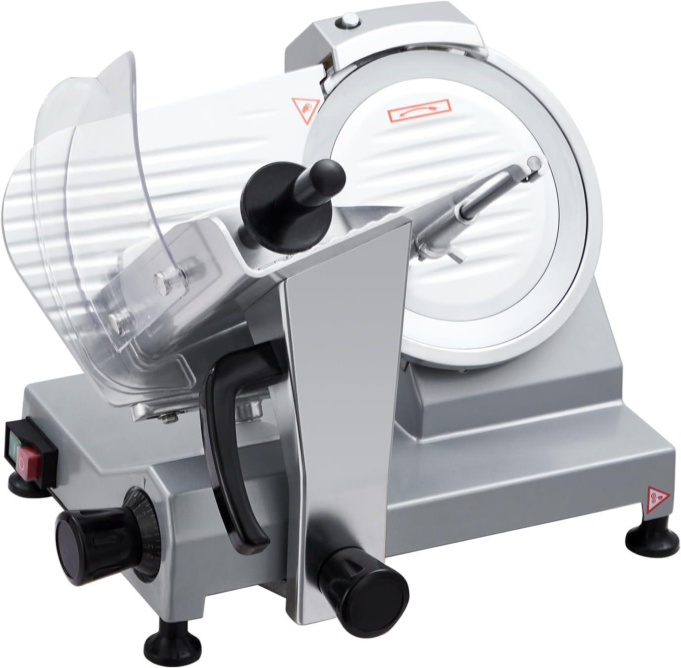 Commercial 10" Electric Meat Slicer Blade Food Slicer Cutter 240W With Child Lock Protection