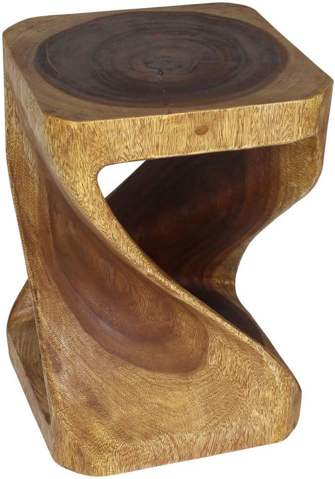 Haussmann® Original Wood Twist Stool 14 X 14 X 20 In High Walnut Oil