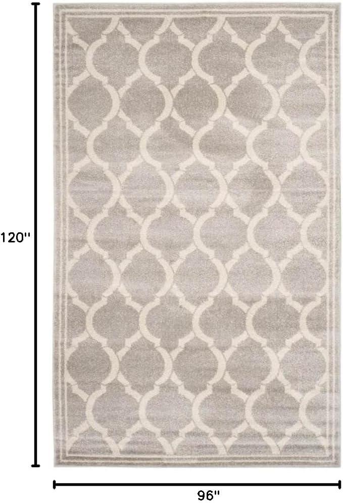 SAFAVIEH Amherst Wendy Geometric Area Rug, Light Grey/Ivory, 8' x 10'