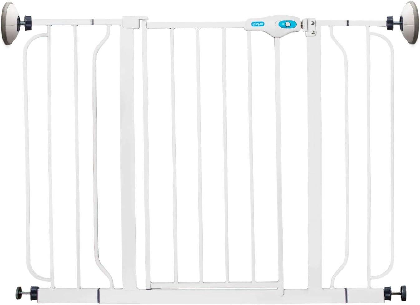 Regalo 56-Inch Extra Wide White Metal Baby Safety Gate