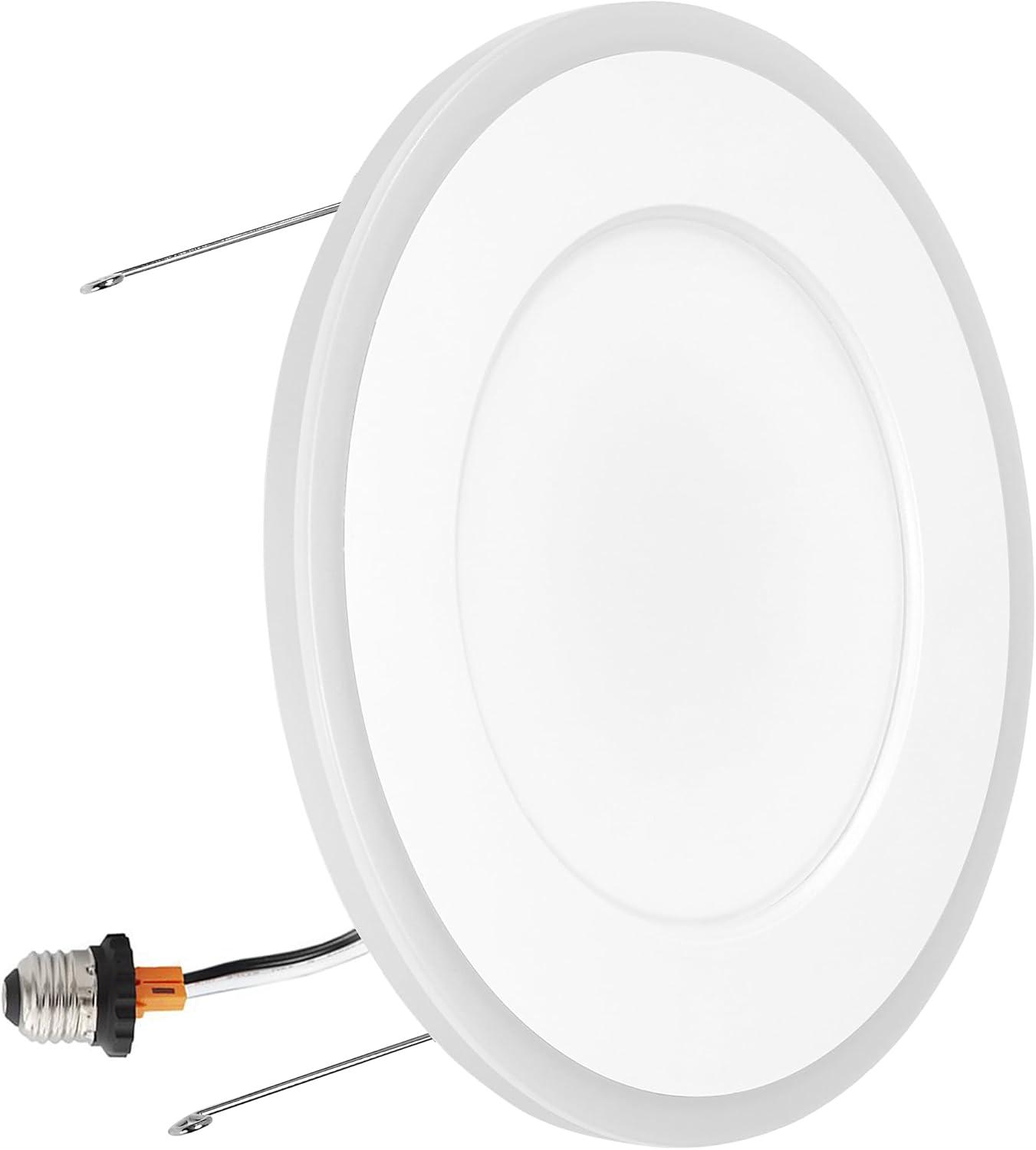 Maxxima 5 in. & 6 in. Retrofit Recessed LED Downlight with Night Light, 1200 Lumens, 11 Watts, 5 CCT, 2000K Night Light, Dimmable