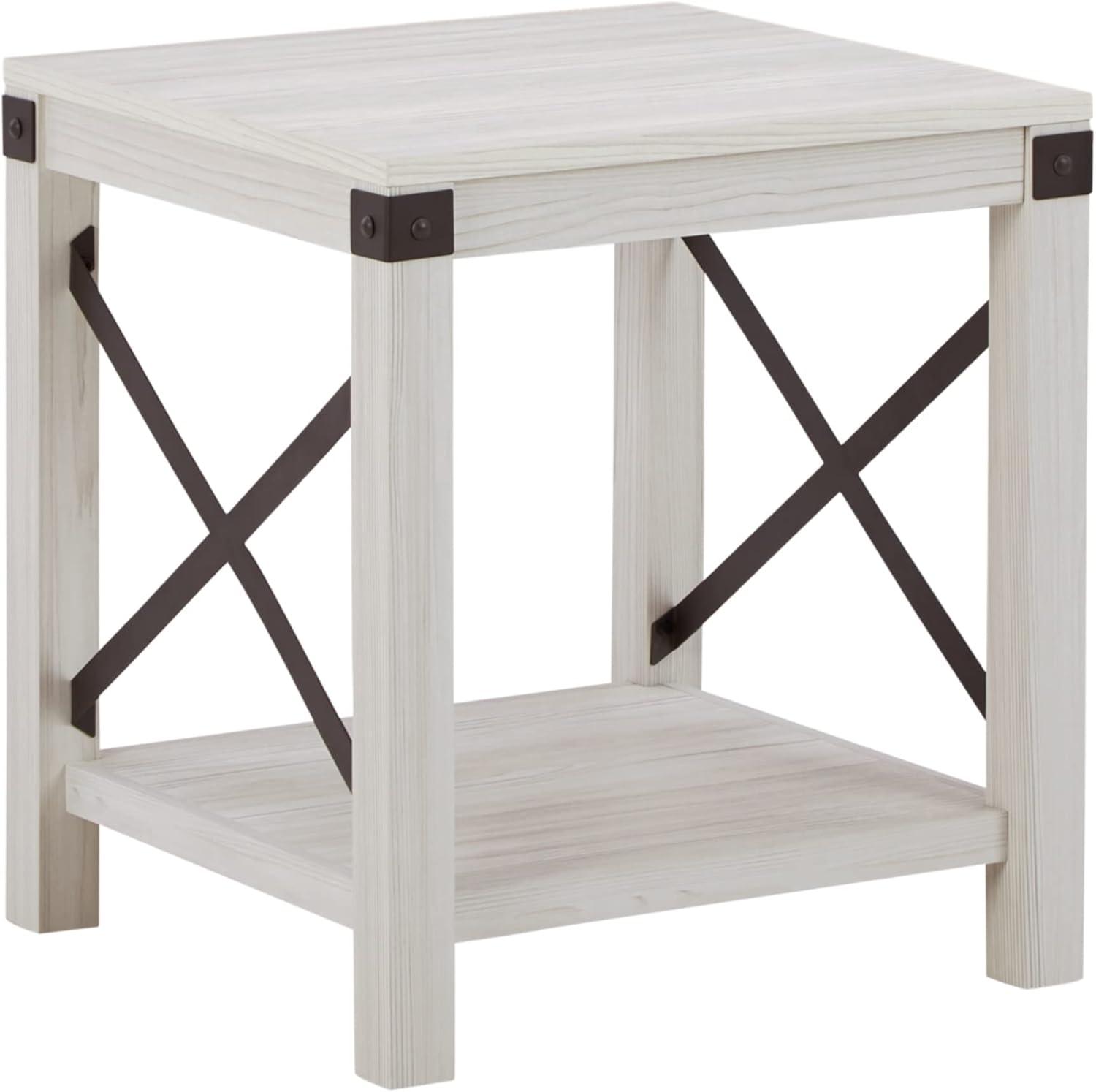 Bayflynn Console Sofa Table White - Signature Design by Ashley: Modern Farmhouse Style, Open Shelf Storage