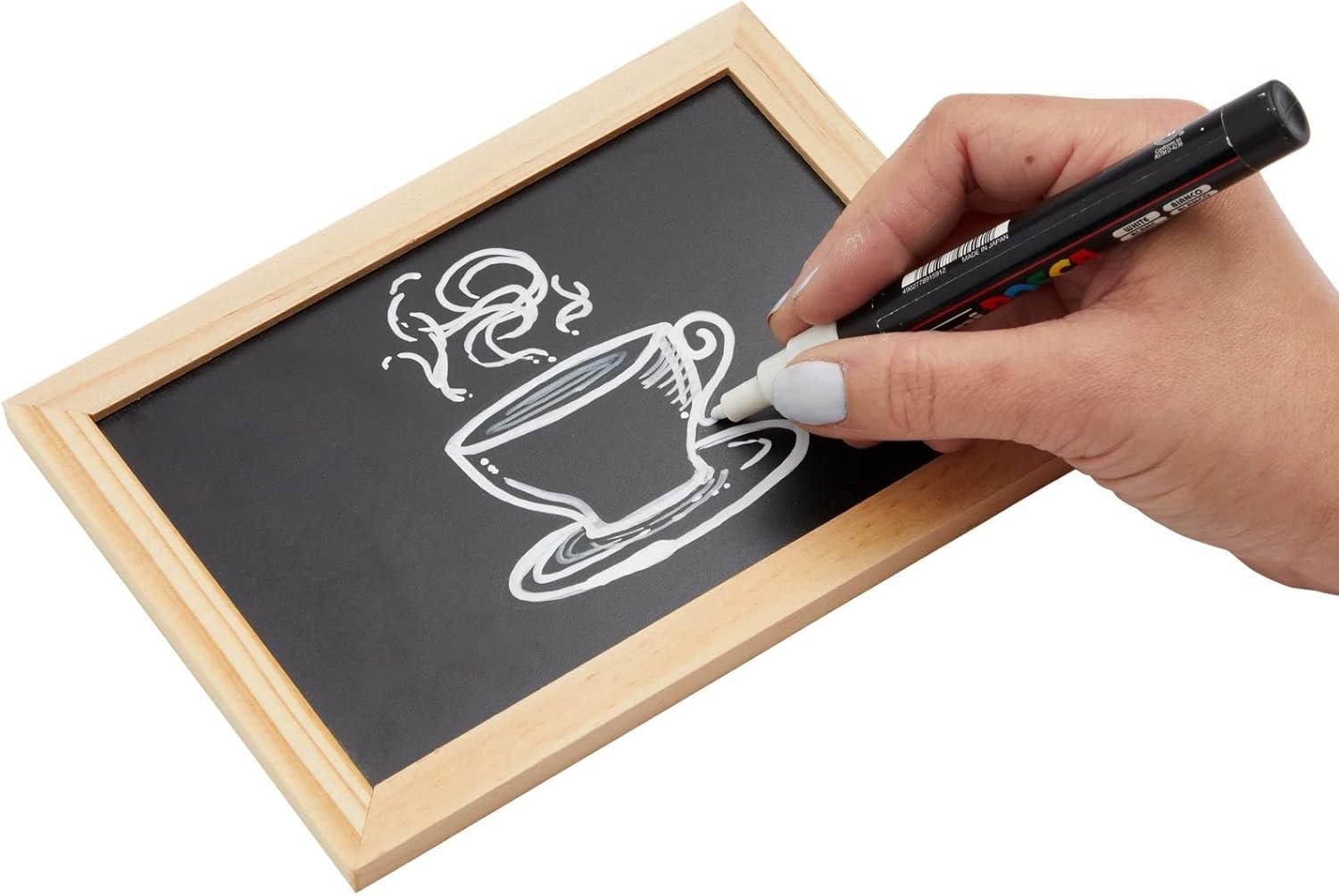 Juvale 6-Pack Mini Chalkboard Signs with Easel Stand for Table Decorations, Restaurant Food Display, Message Boards, Small Business, 7x7x4 in