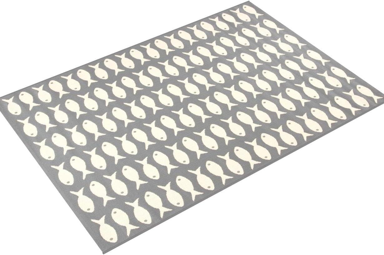Courtyard CY6013 Power Loomed Indoor and Outdoor Area Rug - Grey/Beige - 6'7"x9'6" - Safavieh
