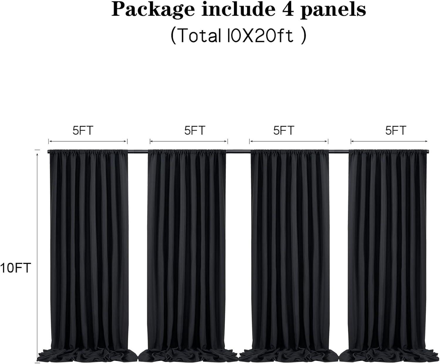 10x10ft White Backdrop Curtain for Parties Wrinkle Free Wedding Baby Curtain Backdrops for Birthday Party