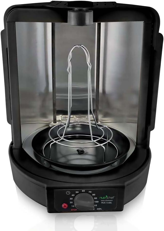 Vertical Countertop Rotisserie Rotating Oven (Black)