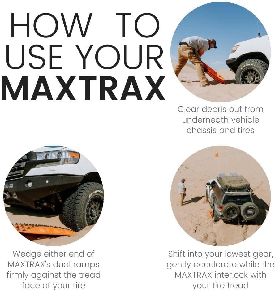 MAXTRAX MKII Vehicle Recovery and Extraction Device for Stuck Vehicle, Orange